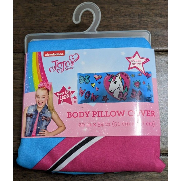JoJo Siwa Unicorn Wow Body Pillow Cover Nickelodeon Super Soft 20 in. x 54 in. - Picture 2 of 3
